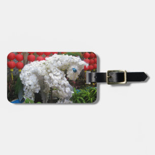 Year of the Horse 春節馬 ... Chinese Flower Topiary Luggage Tag