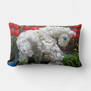 Year of the Horse   春節馬 ... Chinese Flower Topiary Lumbar Cushion