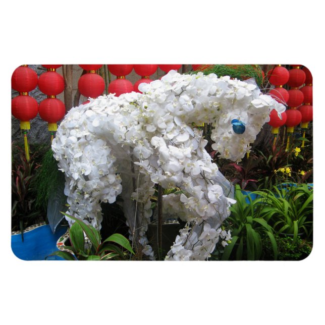 Year of the Horse | 春節馬 ... Chinese Flower Topiary Magnet (Horizontal)