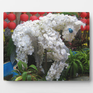 Year of the Horse   春節馬 ... Chinese Flower Topiary Plaque