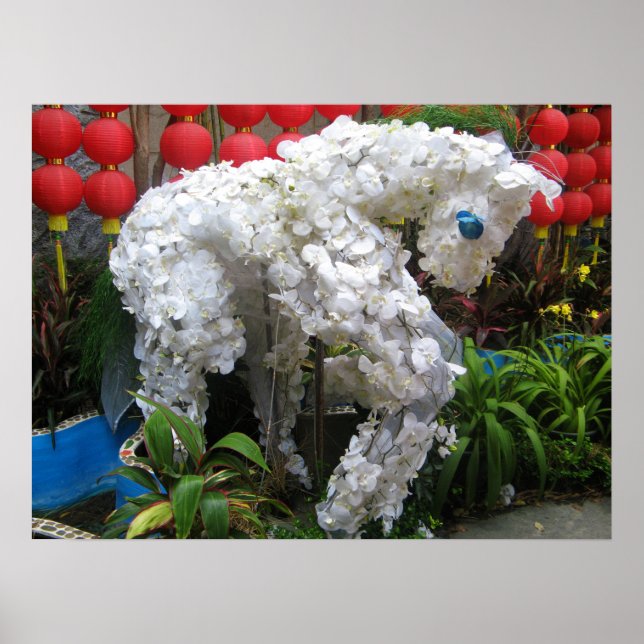 Year of the Horse | 春節馬 ... Chinese Flower Topiary Poster (Front)