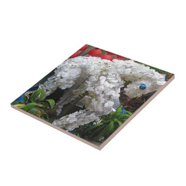 Year of the Horse | 春節馬 ... Chinese Flower Topiary Tile (Side)
