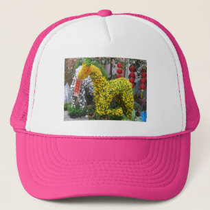 Year of the Horse 春節馬 ... Chinese Flower Topiary Trucker Hat