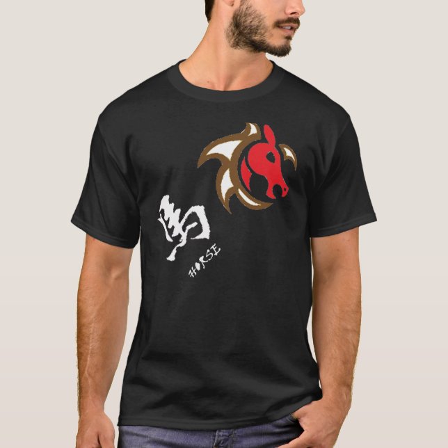 Year of The Horse - 2014, Chinese Zodiac T-Shirt (Front)