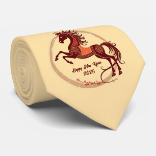 Year of the Horse 2026 Brown color Tie