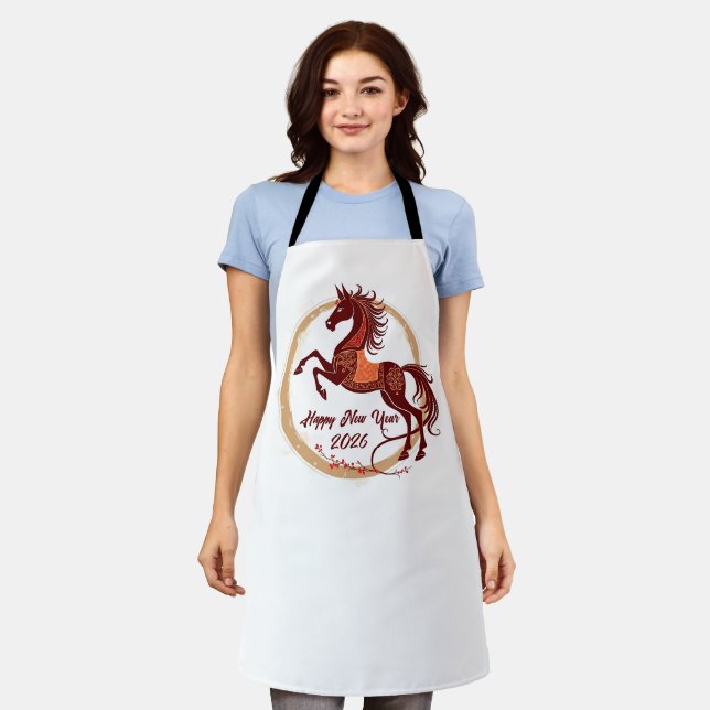 Year of the Horse 2026 Brown colour Apron (Worn)
