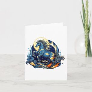 Year Of The Horse 2026 Chinese Lunar Zodiac Appare Card