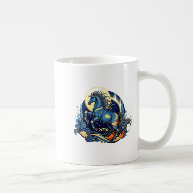 Year Of The Horse 2026 Chinese Lunar Zodiac Appare Coffee Mug (Right)