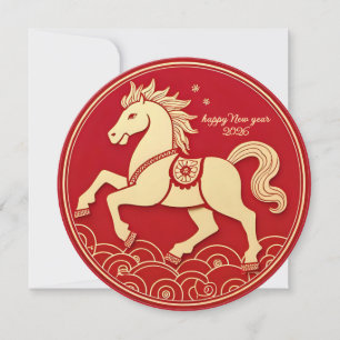 Year of the Horse 2026 Chinese New Year  Card
