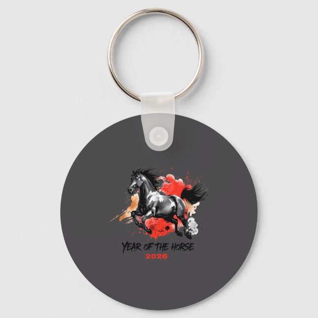 Year Of The Horse 2026 Chinese New Year  Key Ring (Front)
