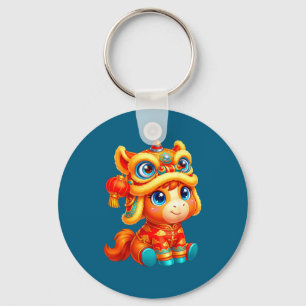 Year Of The Horse 2026 Chinese New Year Lion Dance Key Ring