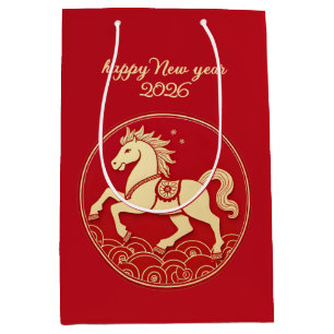 Year of the Horse 2026 Chinese New Year  Medium Gift Bag