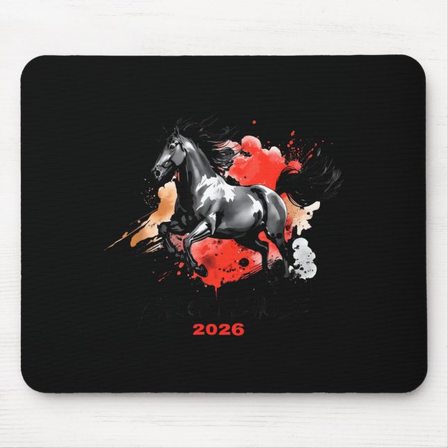 Year Of The Horse 2026 Chinese New Year  Mouse Mat (Front)