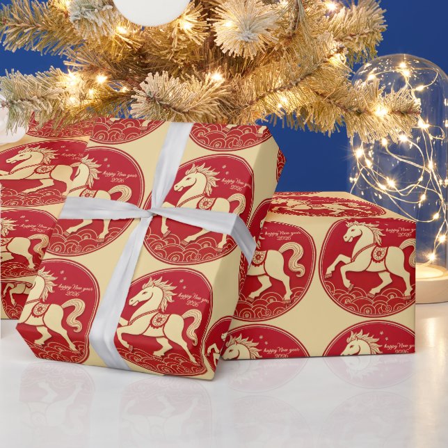 Year of the Horse 2026 Chinese New Year  Wrapping Paper (Holidays)