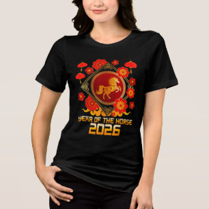 Year Of The Horse 2026 - Chinese New Year Zodiac T Tri-Blend Shirt
