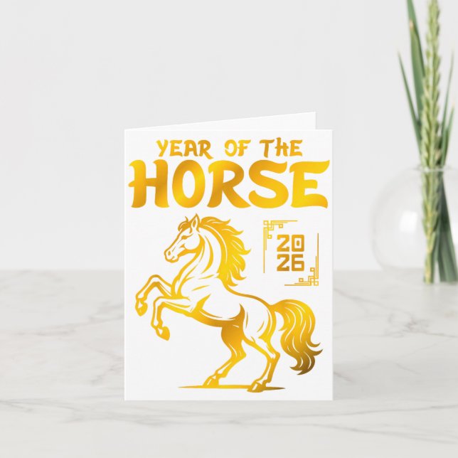 Year Of The Horse 2026 Chinese Ty Art Style China  Card (Front)