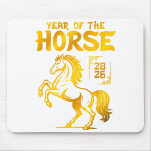 Year Of The Horse 2026 Chinese Ty Art Style China  Mouse Mat
