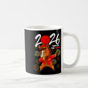 Year Of The Horse 2026 Dabbing Horse Chinese New Y Coffee Mug