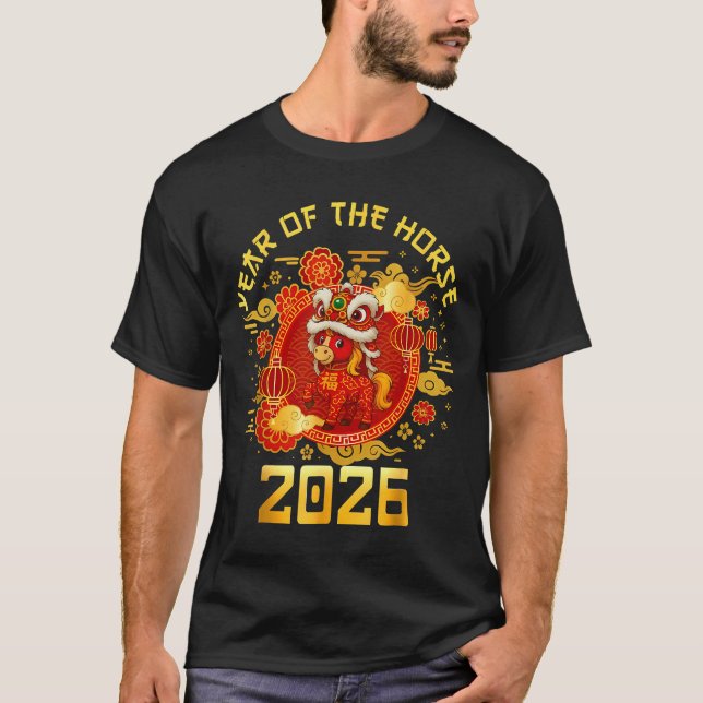 Year Of The Horse 2026 Family Matching Mens Womens T-Shirt (Front)
