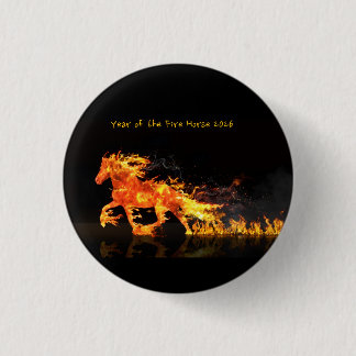 Year of The Horse 2026 (Fire Horse} 3 Cm Round Badge
