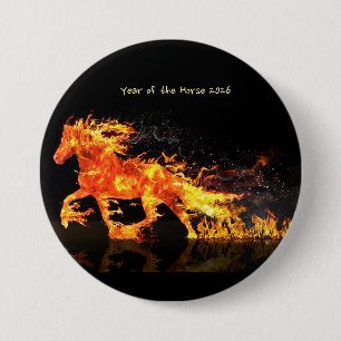 Year of the Horse 2026 (Fire Horse) 7.5 Cm Round Badge