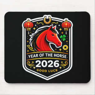 Year Of The Horse 2026 Good Fortune Horsescute Ss  Mouse Mat