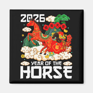 Year Of The Horse 2026 Happy Chinese Lunar New Yea Magnet