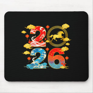 Year Of The Horse 2026 Happy Chinese New Year 2026 Mouse Mat
