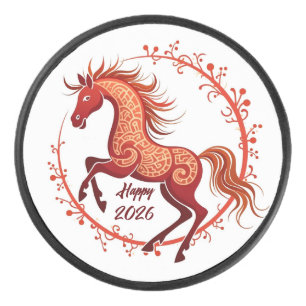 Year of the Horse 2026 Hockey Puck
