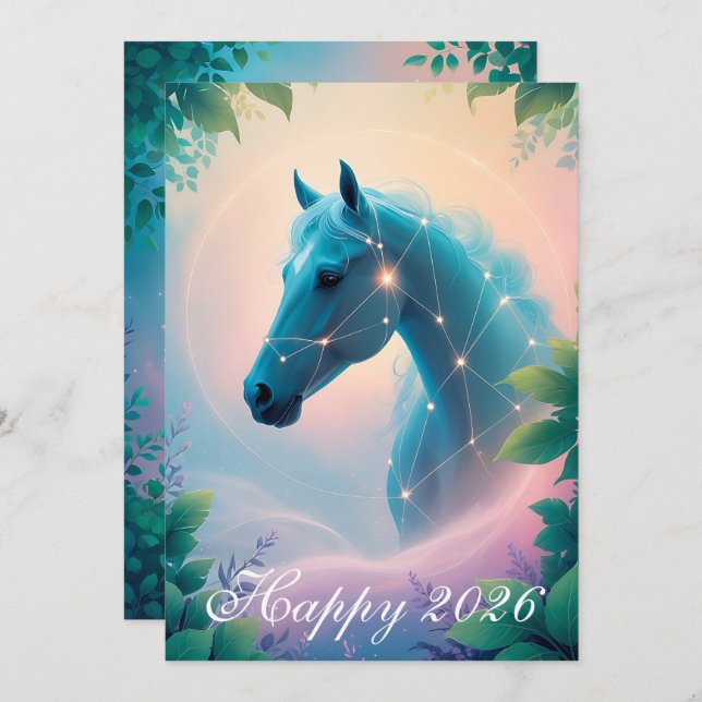 Year of the Horse 2026 Holiday Card (Front/Back)