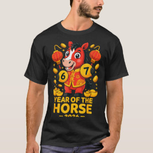 Year of The Horse 2026 Horse 67 Meme Chinese New T-Shirt