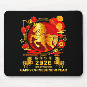 Year Of The Horse 2026 Lunar Chinese New Year Men Mouse Mat