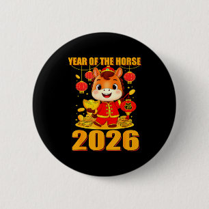 Year Of The Horse 2026 Lunar New Year Chinese  6 Cm Round Badge