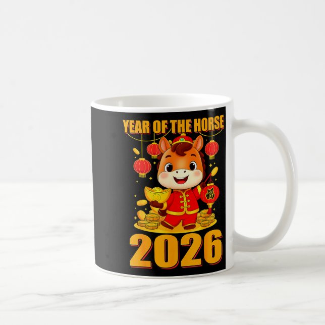 Year Of The Horse 2026 Lunar New Year Chinese  Coffee Mug (Right)