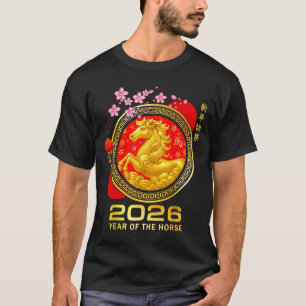 Year Of The Horse 2026 Lunar New Year Chinese Men  T-Shirt