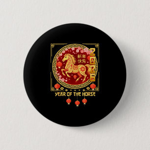 Year Of The Horse 2026 Lunar New Year Chinese New  6 Cm Round Badge
