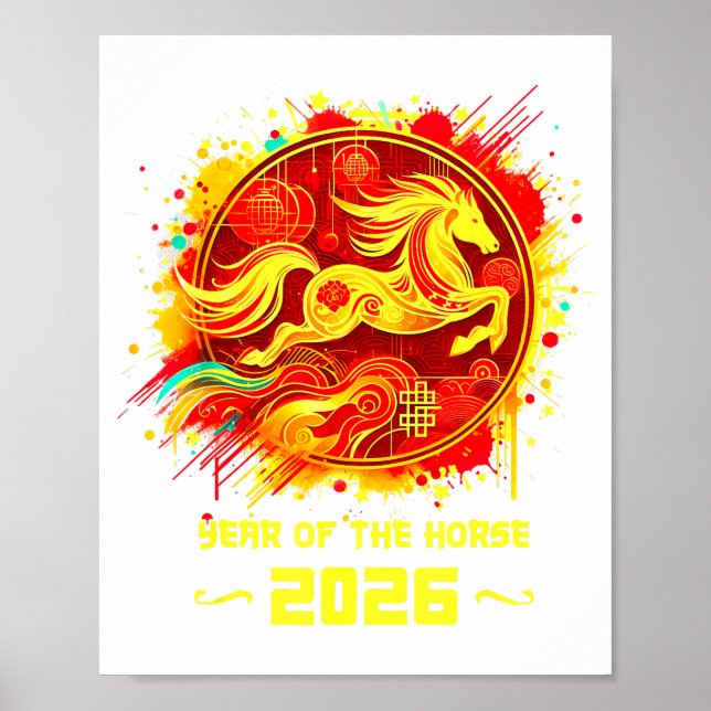 Year Of The Horse 2026 Lunar New Year Chinese New  Poster (Front)