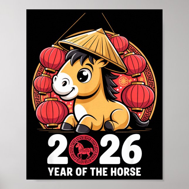 Year Of The Horse 2026 Lunar New Year Chinese  Poster (Front)