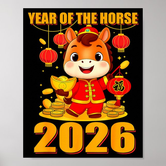Year Of The Horse 2026 Lunar New Year Chinese  Poster (Front)