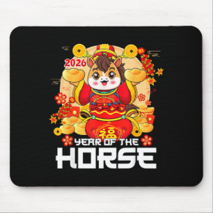 Year Of The Horse 2026 Lunar New Year Chinese Zodi Mouse Mat