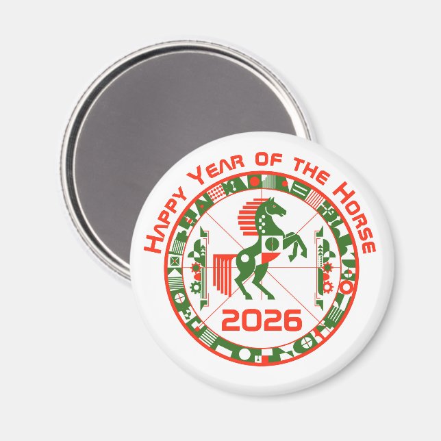 Year of the Horse 2026 Magnet (Front/Back)