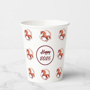 Year of the Horse 2026 Paper Cups