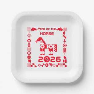 Year of the Horse 2026 Paper Plate