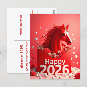 Year of the Horse 2026 Postcard