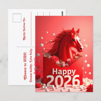 Year of the Horse 2026 Postcard