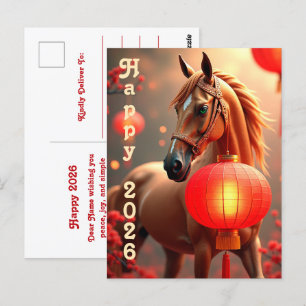 Year of the Horse 2026 Postcard