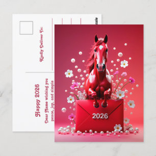 Year of the Horse 2026 Postcard