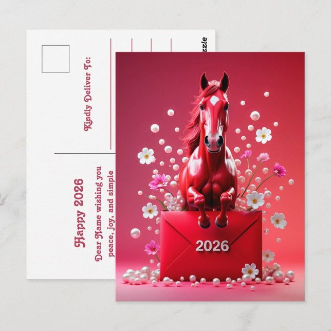 Year of the Horse 2026 Postcard (Front/Back)