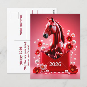Year of the Horse 2026 Postcard