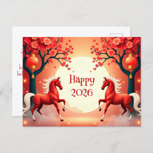 Year of the Horse 2026 Postcard